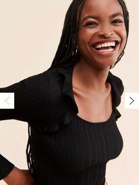 Anthropologie Maeve Millie Ruffled Sweater